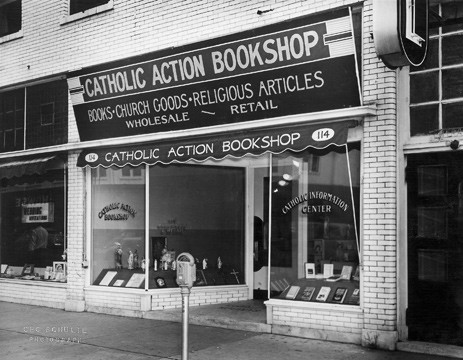 Monsignor Leon McNeill founded this bookstore in Wichita under the auspices of the Catholic Action.