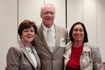 Newman University President Noreen M. Carrocci, Ph.D. hosted a luncheon following Commencement to honor Kathy and Patrick O'Shaughnessy, who received an honorary degree from Newman during Commencement.