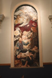 Mural of Father Emil Kapaun by artist Wendy Lewis in St John's Chapel, Newman University