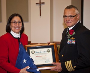 Bittner presents Newman University with US Flag