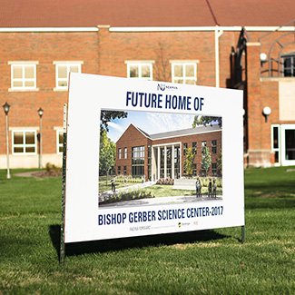 Bishop Gergber Science Center Sign