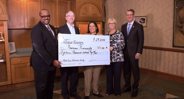 Westar Energy presents a gift to Newman University