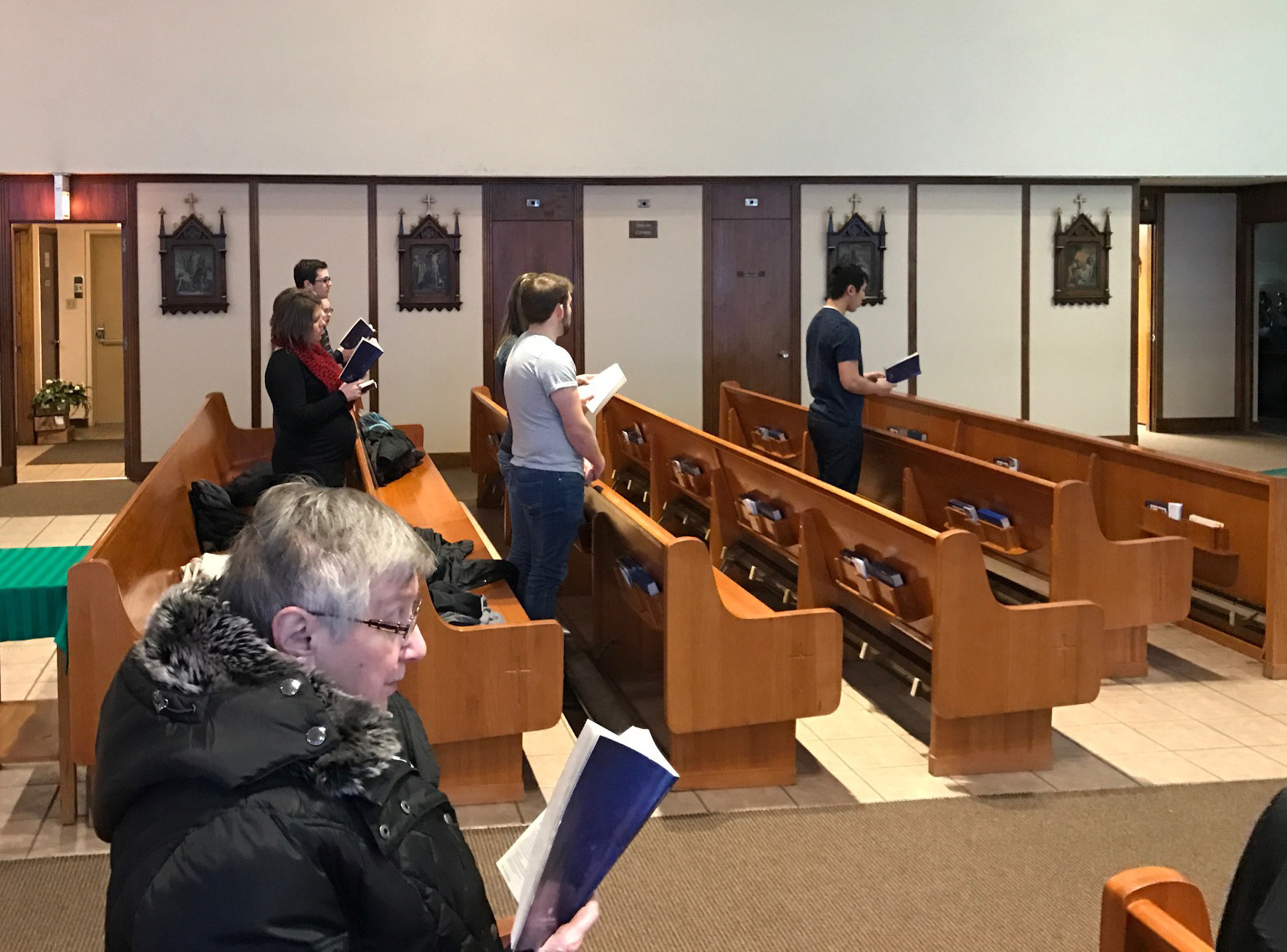 The group attended daily mass while on the retreat