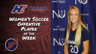 Senior Grace Linton earns title of "Women's Soccer Offensive Player of the Week."