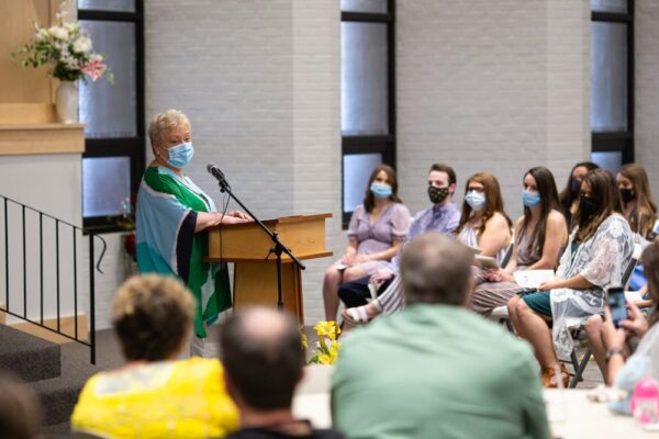 Director of Nursing Teresa Vetter shares remarks about the graduating nursing class of 2021.