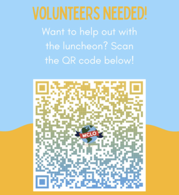 To volunteer for the International Luncheon, scan the QR code below or email your interest to tran567044@newmanu.edu. 
