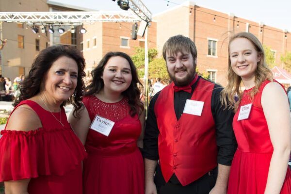 Director of Music Deanne Zogleman with students Taylore Rose, Blake Le and Ellen Kurtzweil. 