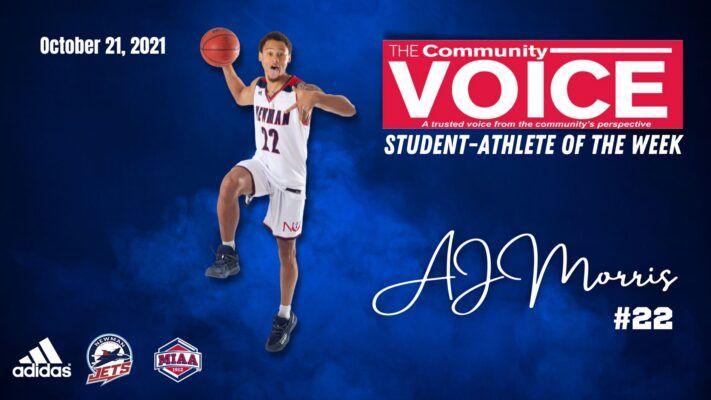 AJ Morris was named Student-Athlete of the Week by The Community Voice.