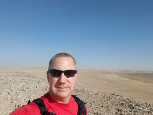 Captain Matthew Ayres logged nearly 2,000 miles of running and walking in Army camp and surrounding desert areas.