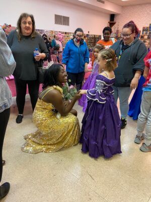 Gabby Altenor interacts with children at a recent pageant.