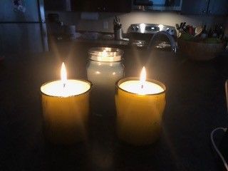 Scented paraffin candles