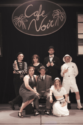 The cast of the Newman theater production, "Murder at the Café Noir" included Daniel Knolla (back row, second from the right).