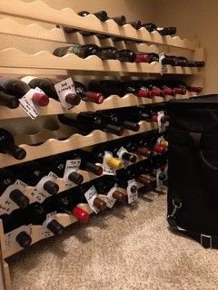 Temporary wine storage at Jim and Deb's apartment in Loveland, Colorado.