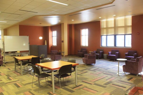 Dugan Library features several study space options.