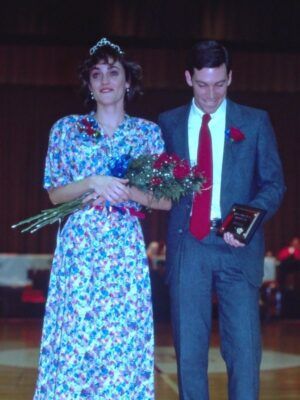 Christine Ostroski and classmate Tim Brady were voted 1986 Homecoming Queen and King