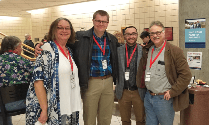 Members of the Newman community attend and present during the 2022 Kansas Association of Historians conference.