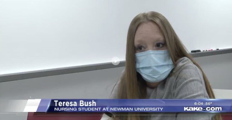 KAKE News shared a video featuring Newman University nursing students Jan. 17, 2022.