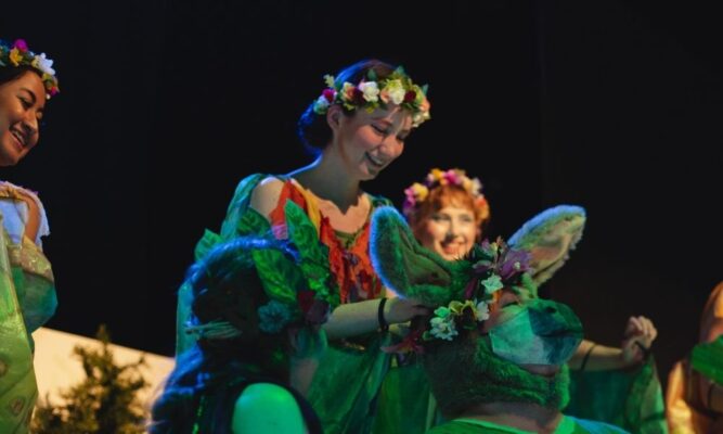 Madeline Schnieders in the Newman theater production of "A Midsummer Night's Dream."