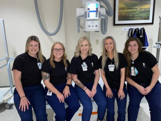 McKenna Summers and fellow Newman students of the radiologic technology program at Newman