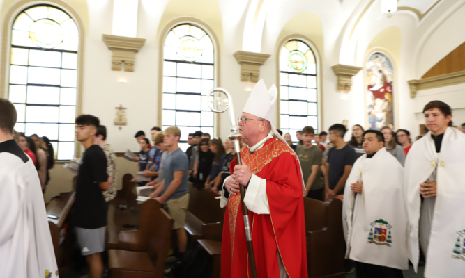 Most Rev. Bishop Carl Kemme of the Wichita Catholic Diocese offered the Mass of the Holy Spirit.