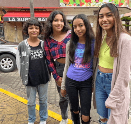 Alondra Valle (far right) with her cousins