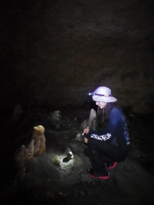 Bell conducts cave research in the Kingdom of Tonga. (Courtesy photo)