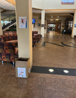 CKI's donation boxes for the clothing drive are located in each of the Newman residence halls, as well as on the main floors of Bishop Gerber Science Center, Eck Hall and the Dugan Library.