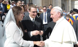 Deanna and Michael Johnston meet the Holy Father, Pope Francis