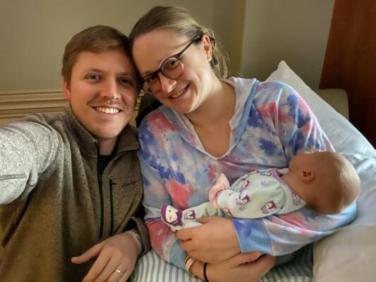 The Efinger family welcomes their first child. (Courtesy photo)