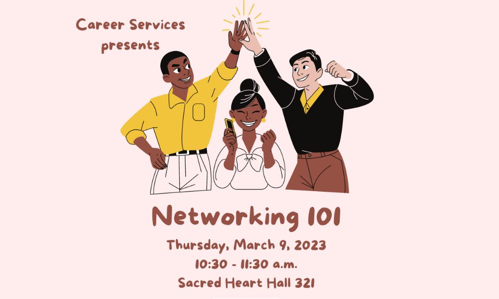 Networking 101 event with Career Services at Newman University