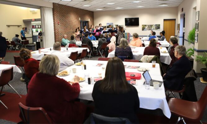 More than 40 people gathered for the faith-filled event on Feb. 8.