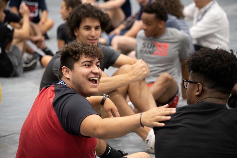 Students participate in orientation activities, August 2022.