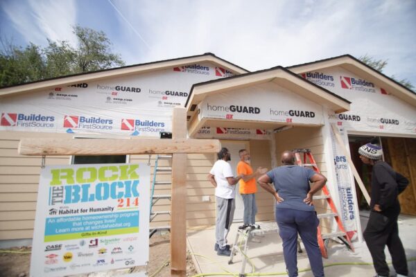 Members of the Newman community participated in a Habitat for Humanity build in September 2022.