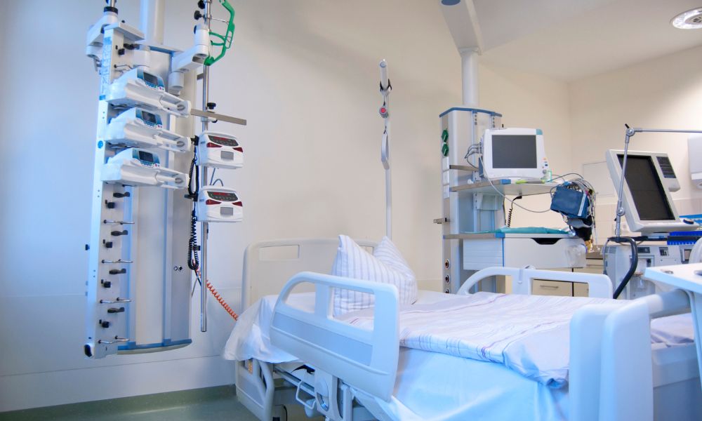 Intensive care unit room at a hospital