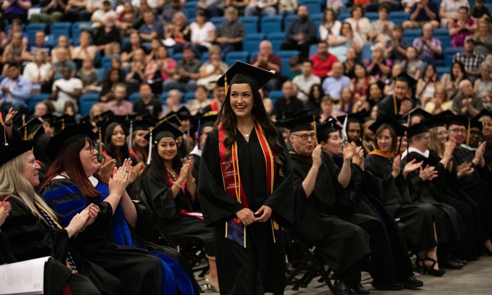 Talia Powers reacts to being named the 2023 Leona J. Ablah Award winner.
