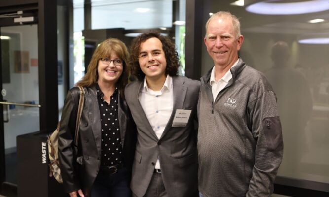 Teresa Wilkerson and husband attended Vasilescu's final pitch at WSU.