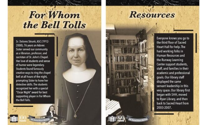 "For Whom the Bell Tolls" and "Resources" historical markers