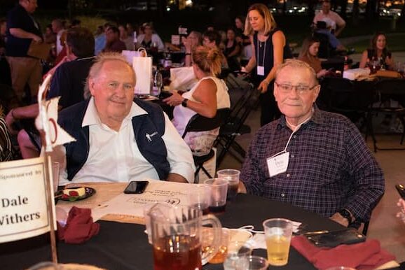 (From left to right) Eldon Ford and VIP Sponsor Dale Withers at the 2022 Party on the Plaza.