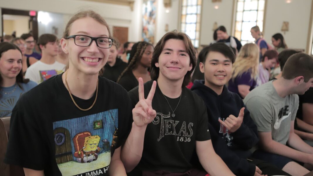 First-year students gather for Matriculation Mass in St. John's Chapel.