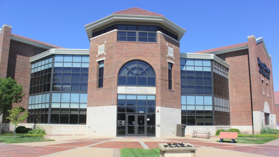 The Dugan Campus Learning Center a.ka. "The Hub" features study spaces, the Student Success Center, Sacred Grounds Cafe and the Center for Teaching and Learning.