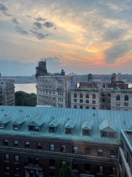 A view from Stewart's 12th-floor dorm room at Barnard College. (Courtesy photo)