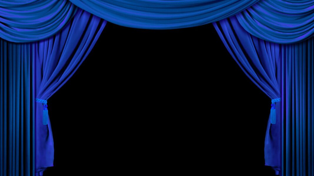 Blue curtains
