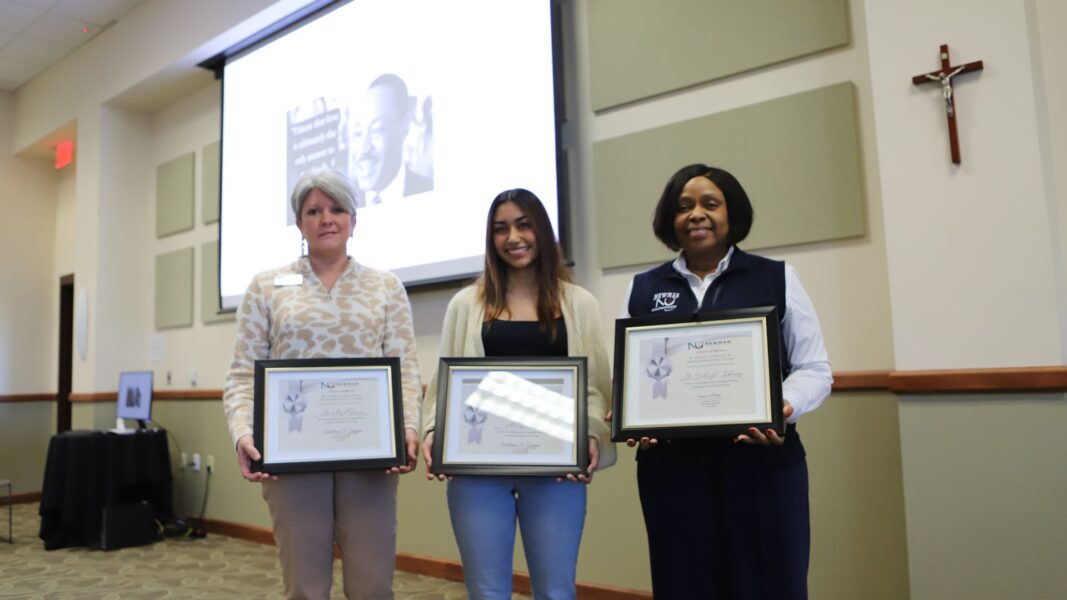 (From left to right) Andi Giesen, Alondra Valle and Yelando Johnson are the 2024 MLK Distinguished Award winners.