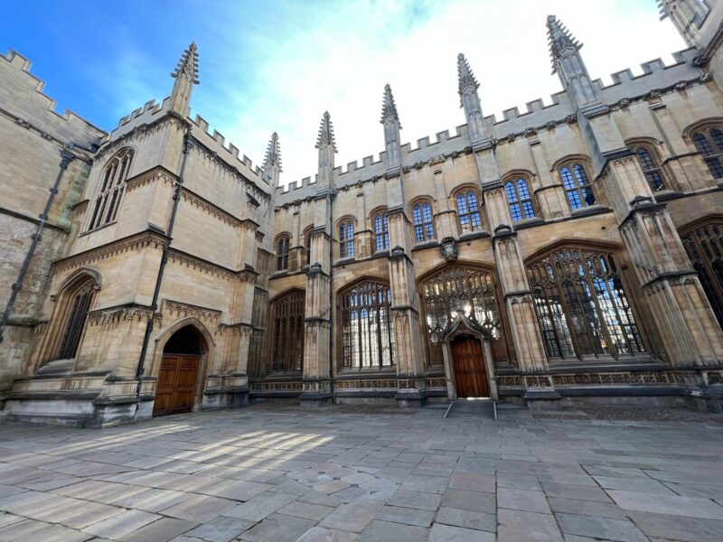 Outside of the Oxford Bodleian Library.