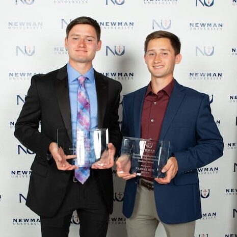 (From left to right) Kenneth and Nathan Huie won awards for Business Data Analytics and Bachelor of Business Administration.