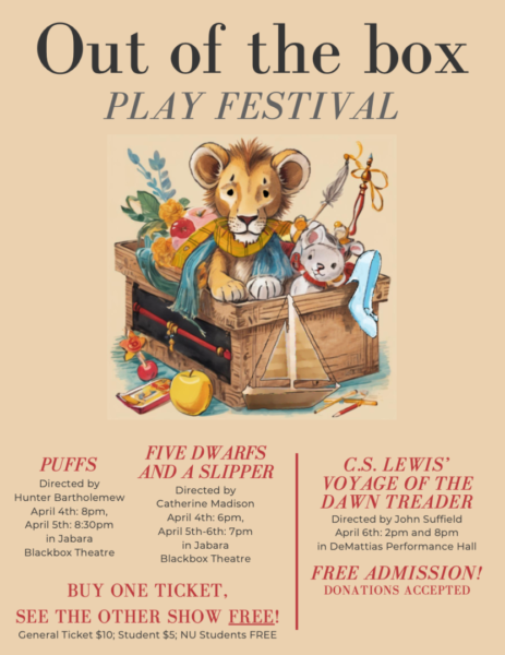 Official "Out of the Box Play Festival" poster