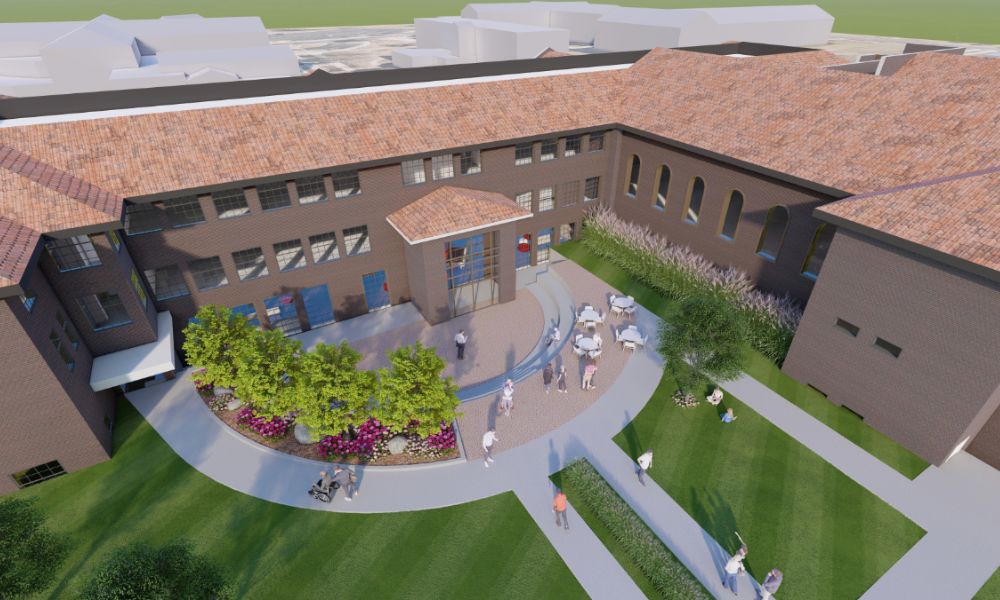 Artist rendering of re-imagined Sacred Heart Hall