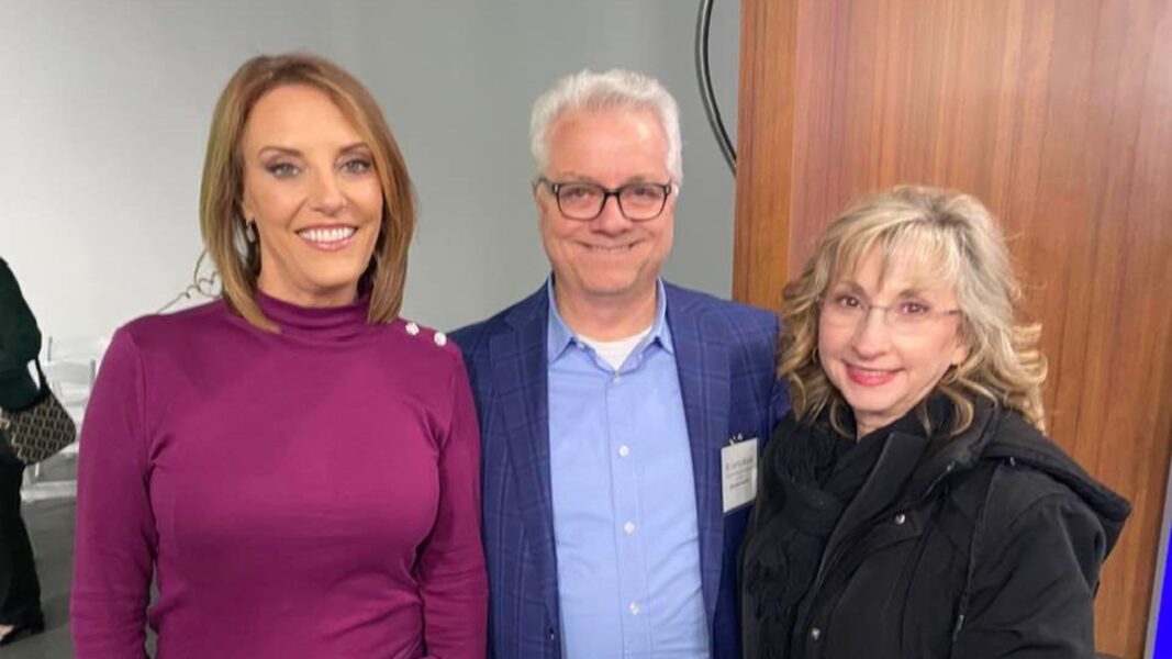 (From left to right) KAKE News reporter Deb Farris, Straub and Straub's wife.