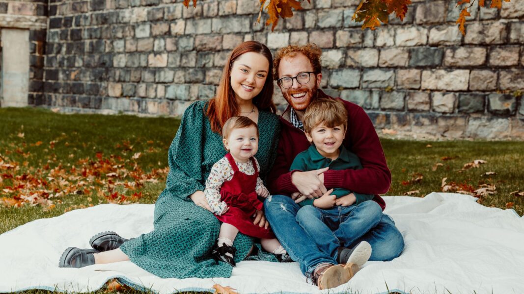 Riedl, his wife Sydney (whom he met at Newman) and their two children.