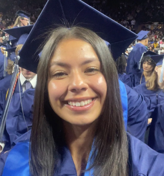 Cuellar at her high school graduation ceremony.